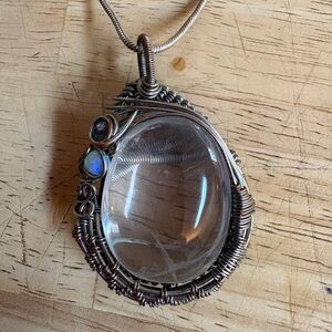 Wire Wrapped Stone Necklace